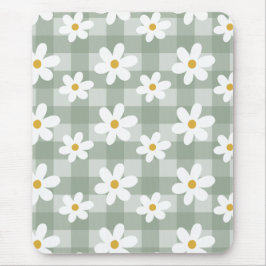 Daisy Days Mousepad - Grönt Gingham Musmatta
