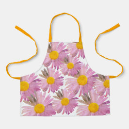 Daisy Delight Apron Tie-Dye Inspired Orange-Rosa