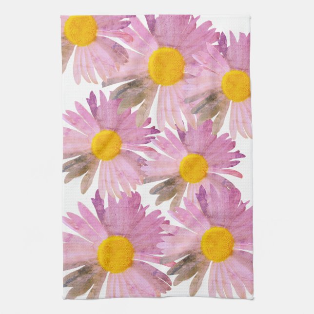 Daisy Delight Kitchen Towel Tie-Dye Inspired Kökshandduk (Vertikal)