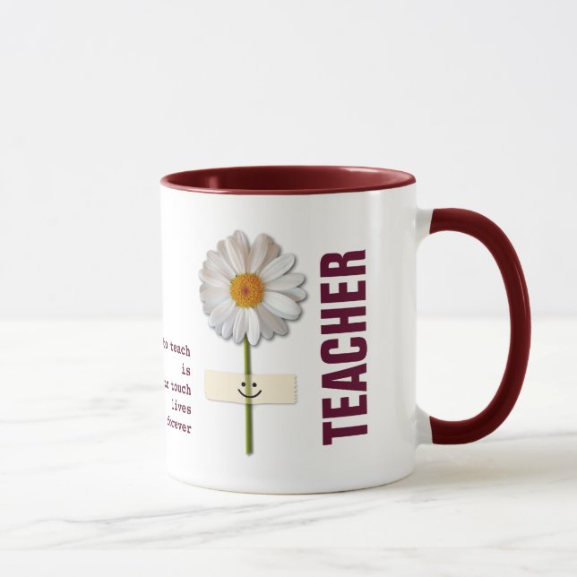 Daisy Design Teacher Apprecition Anpassningsbar Gi Mugg (Höger)