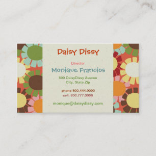 Daisy Dissy - orange - visitkort