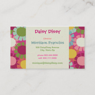 Daisy Dissy - rosa - visitkort