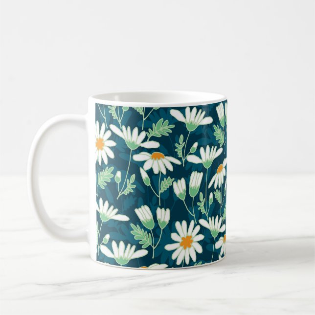 Daisy Ditsy Chamomile Romantic Print Kaffemugg (Vänster)