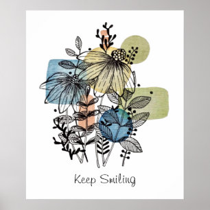 Daisy Doodle i Bläck och Poster vattenfärg