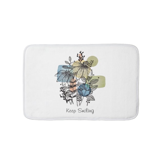 Daisy Doodle i Bläck och vattenfärg Badrumsmatta (Framsidan)