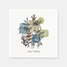 Daisy Doodle i Bläck och vattenfärg Pappersservett