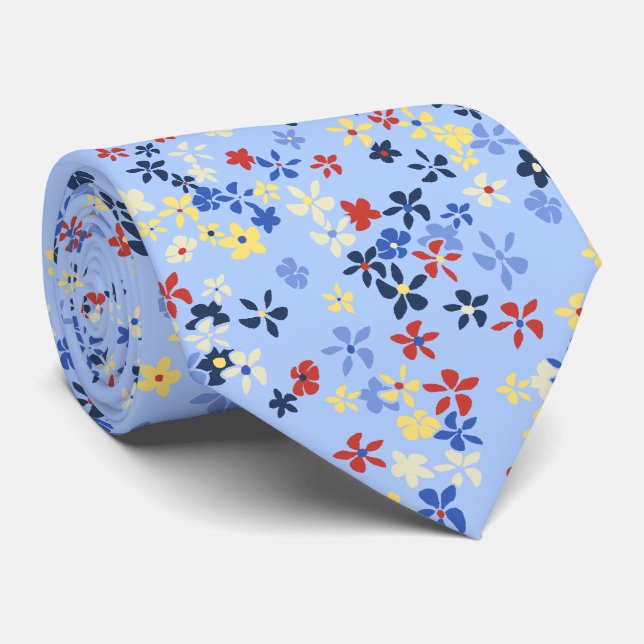 Daisy Dot Blommigt Himlar Blue Two-sided Printing Slips (Rullad)