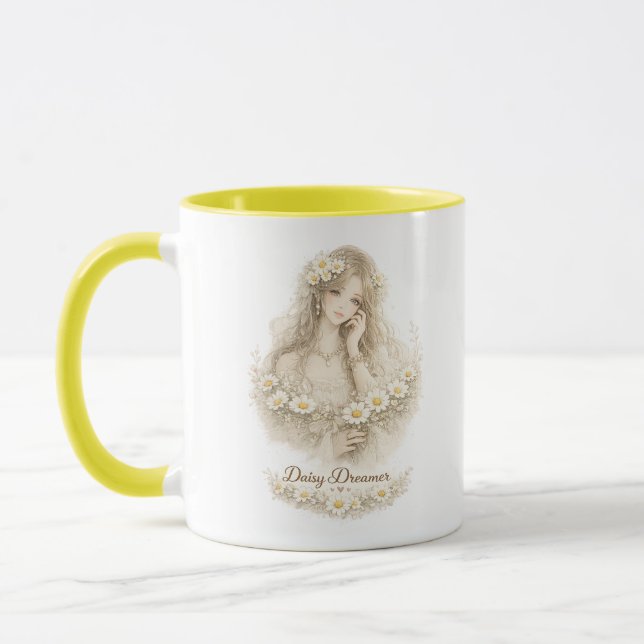 Daisy Dreamer Blommig Tusenskönemugg Mugg (Vänster)