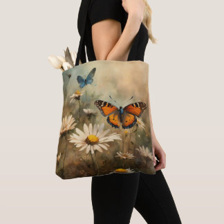 Daisy Dreams: Butterfly och Flower Struktur bag Tygkasse