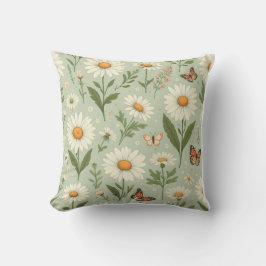 Daisy Dreams – Floral & Butterfly Throw Pillow Kudde