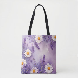 Daisy Dreams & Lavender Fält Tote Tygkasse