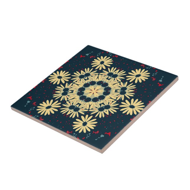 Daisy Dreams Mandala Kakelplatta (Sidan)