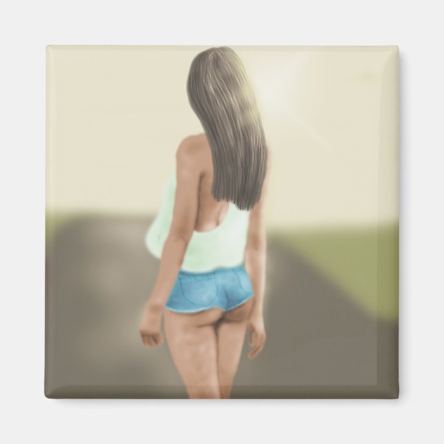 DAISY DUKES GIRL ART MAGNET (Framsidan)