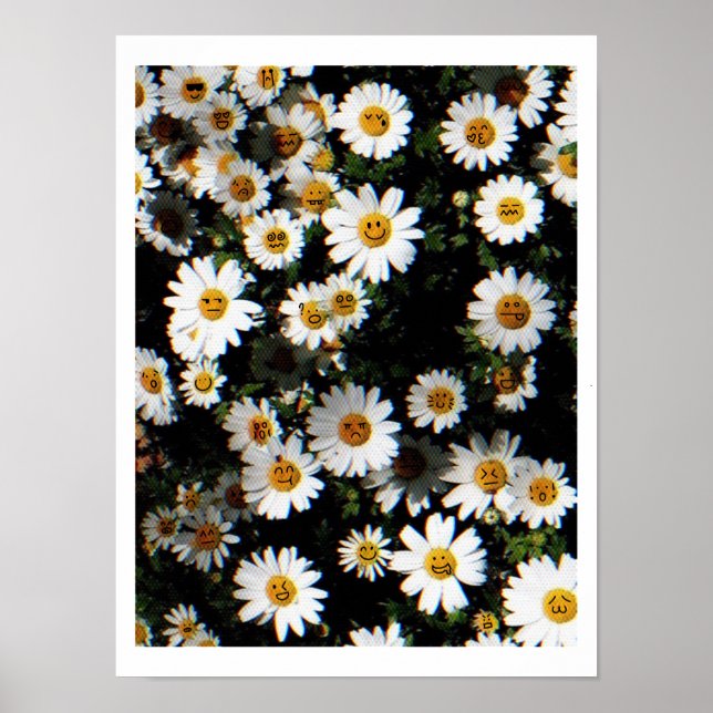 Daisy Emoji Ansikte Poster (Framsidan)