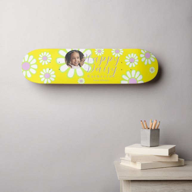 Daisy - enkel fotoGult Mini Skateboard Bräda 18,5 Cm (Väggkonst (Horz))
