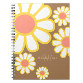 Daisy Enkelt Monogram Brown Anteckningsbok