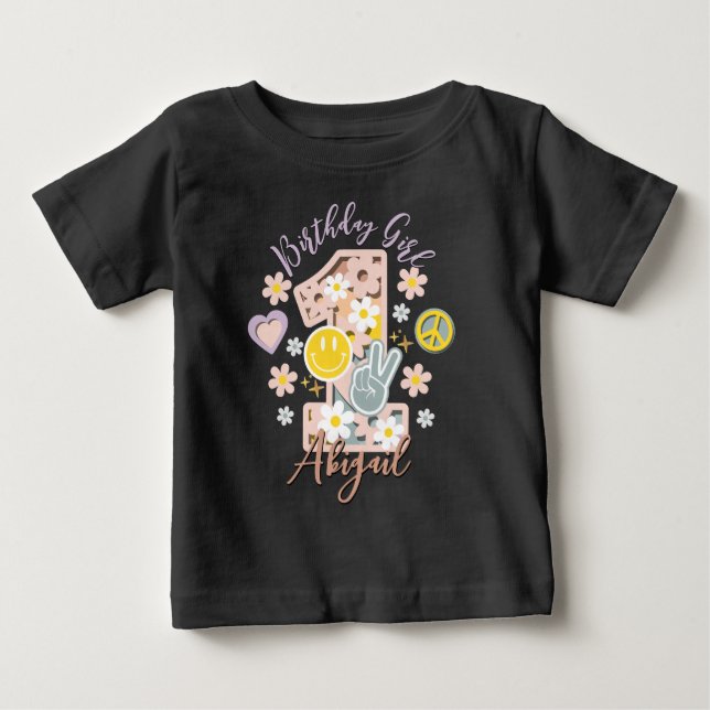 Daisy ettårsdag småbarn t-shirts (Framsida)