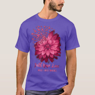 Daisy Faith Hope Love Breast Cancer Awareness Flow T Shirt