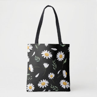 Daisy Floral Tote Bag Tygkasse