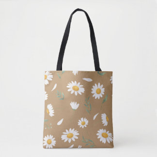Daisy Floral Tote Bag Tygkasse