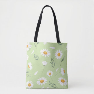 Daisy Floral Tote Bag Tygkasse
