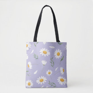 Daisy Floral Tote Bag Tygkasse