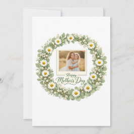 Daisy Floral Wreath Mother's Day Card  Kort