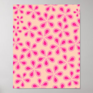 Daisy Florets 05 Orange och Rosa Poster