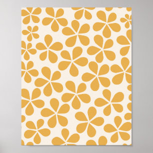 Daisy Florets 06 Senard Gult och Cream White Poster