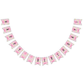 Daisy Flower and Bow Birthday Bunting Banner Vimplar