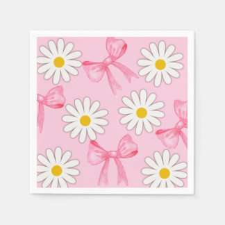 Daisy Flower and Bow Napkin Pappersservett