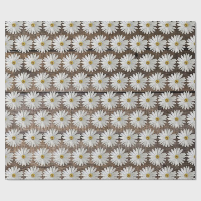 Daisy Flower Barn Board Presentpapper (Platt)