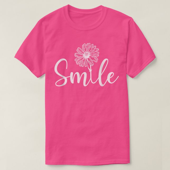 Daisy Flower Blommigt Positivity Vår Garden T Shirt (Design framsida)