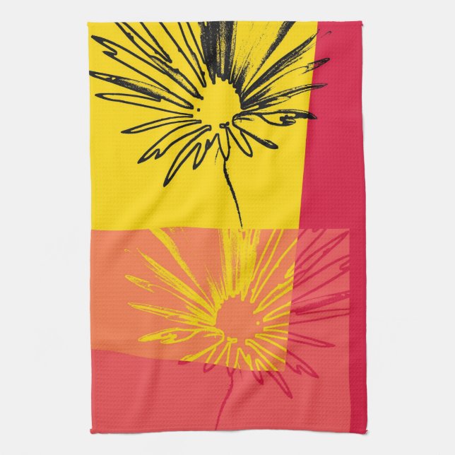 Daisy Flower c.1982 - Fine art Kitchen Towel Kökshandduk (Vertikal)