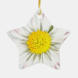 Daisy Flower Dble-Sided Star Ornament