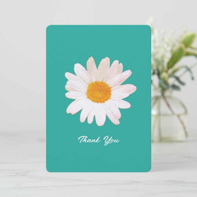 Daisy Flower Dream – Summer Botanical Thank You Julkort (Stående Fram)