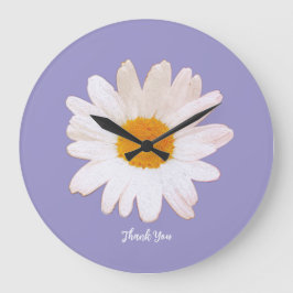 Daisy Flower Dream – Summer Botanical Thank You Stor Klocka