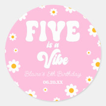 Daisy Flower Fem är en vibe 5:e Födelsedagsfesten