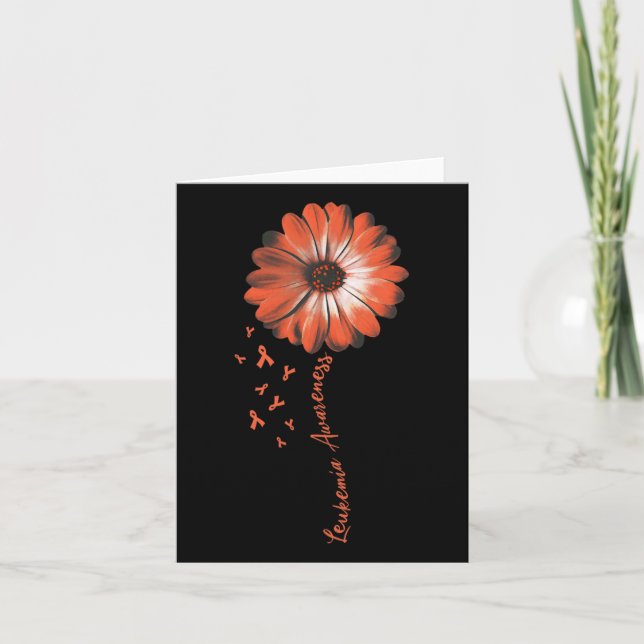 Daisy Flower Leukemia Awareness Gifts Kort (Framsida)