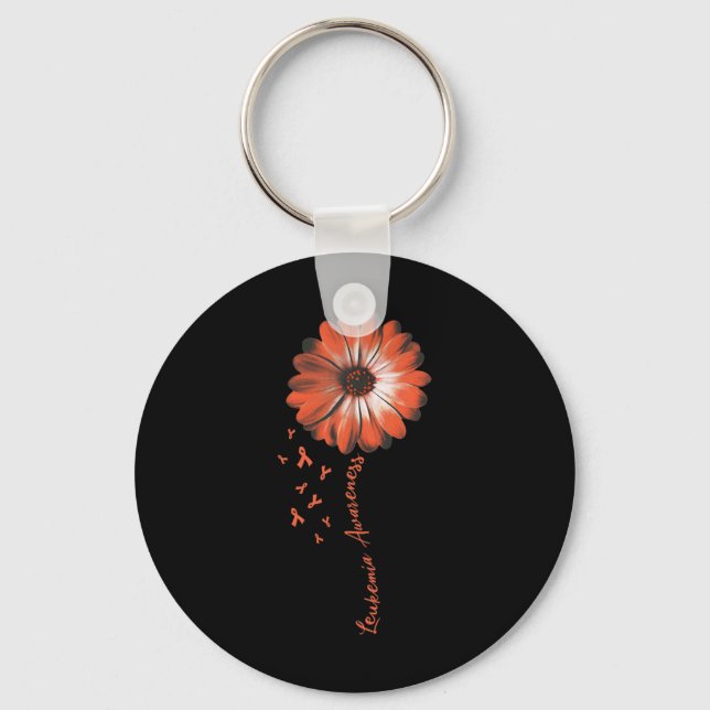 Daisy Flower Leukemia Awareness Gifts Nyckelring (Framsida)