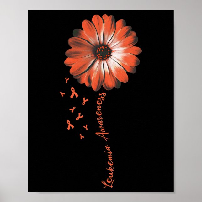 Daisy Flower Leukemia Awareness Gifts Poster (Framsidan)