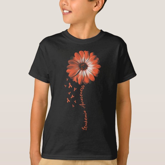Daisy Flower Leukemia Awareness Gifts T Shirt (Framsida)