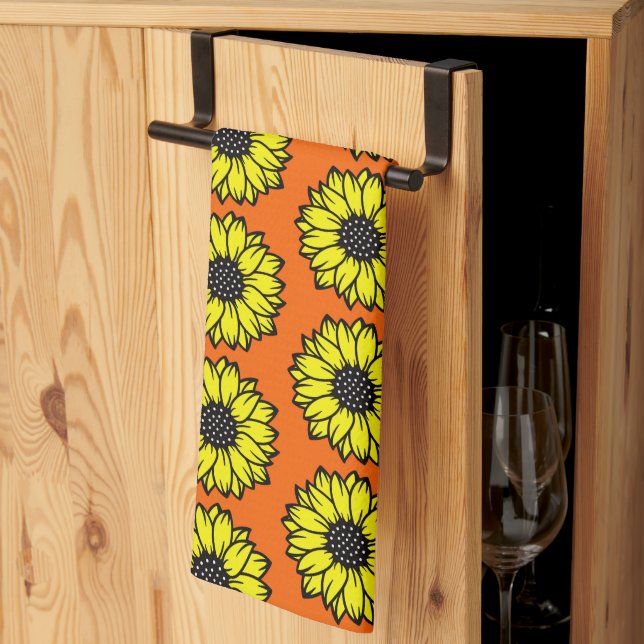 "Daisy" Flower Mönster Kitchen Towel Kökshandduk (Thirds Fold)