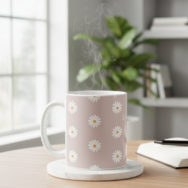 Daisy Flower Mug, Daisy Flower Mug, Custom Daisy  Kaffemugg (Skapare uppladdad)