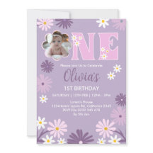Daisy Flower Photo One Girl 1:a födelsedagen