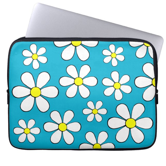 Daisy Flower Power Laptop sleeve (Framsidan)