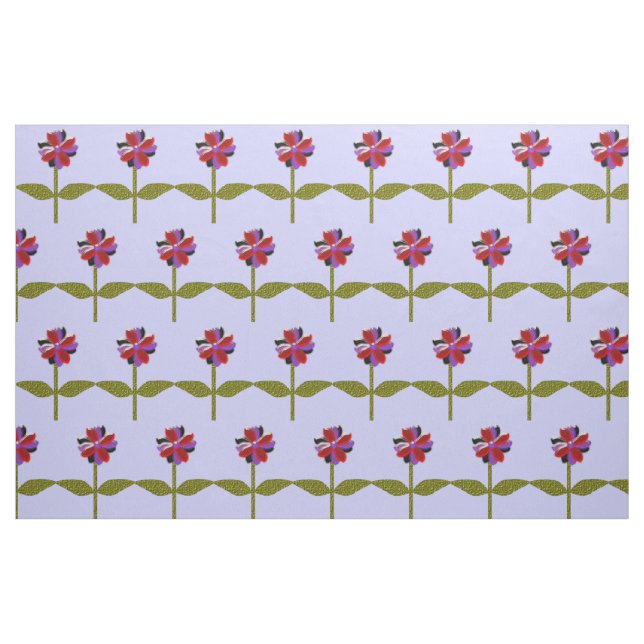 Daisy Flower Shining Plastic Blommönster Fabric Tyg (Fat Quarter)