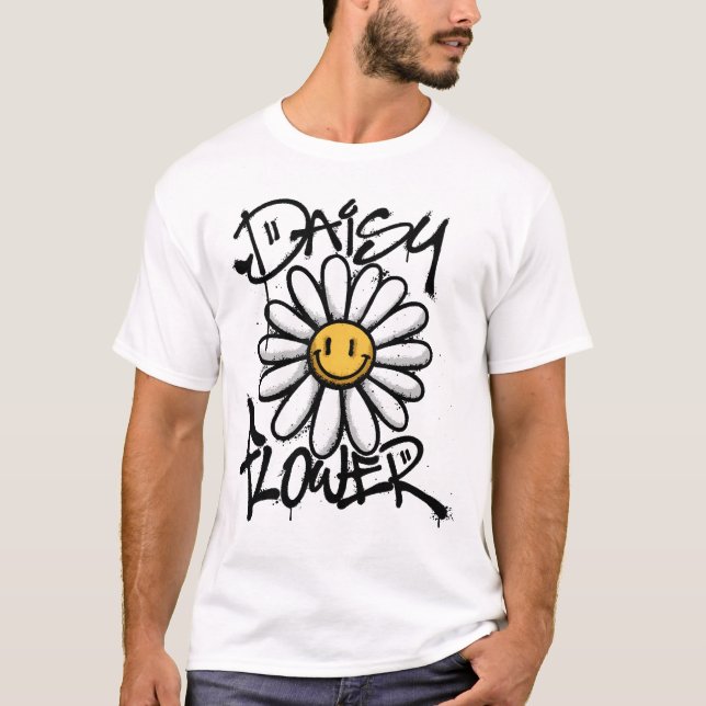 Daisy Flower streetwear T Shirt (Framsida)