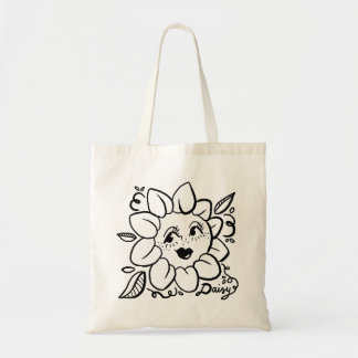 Daisy Flower Tote Bag Tygkasse