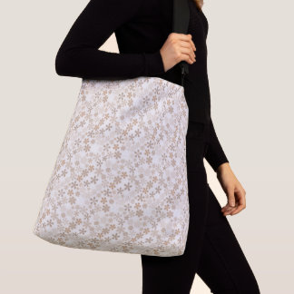 Daisy Flowers Beige Floral Aesthetic Ditsy Tan Axelväska